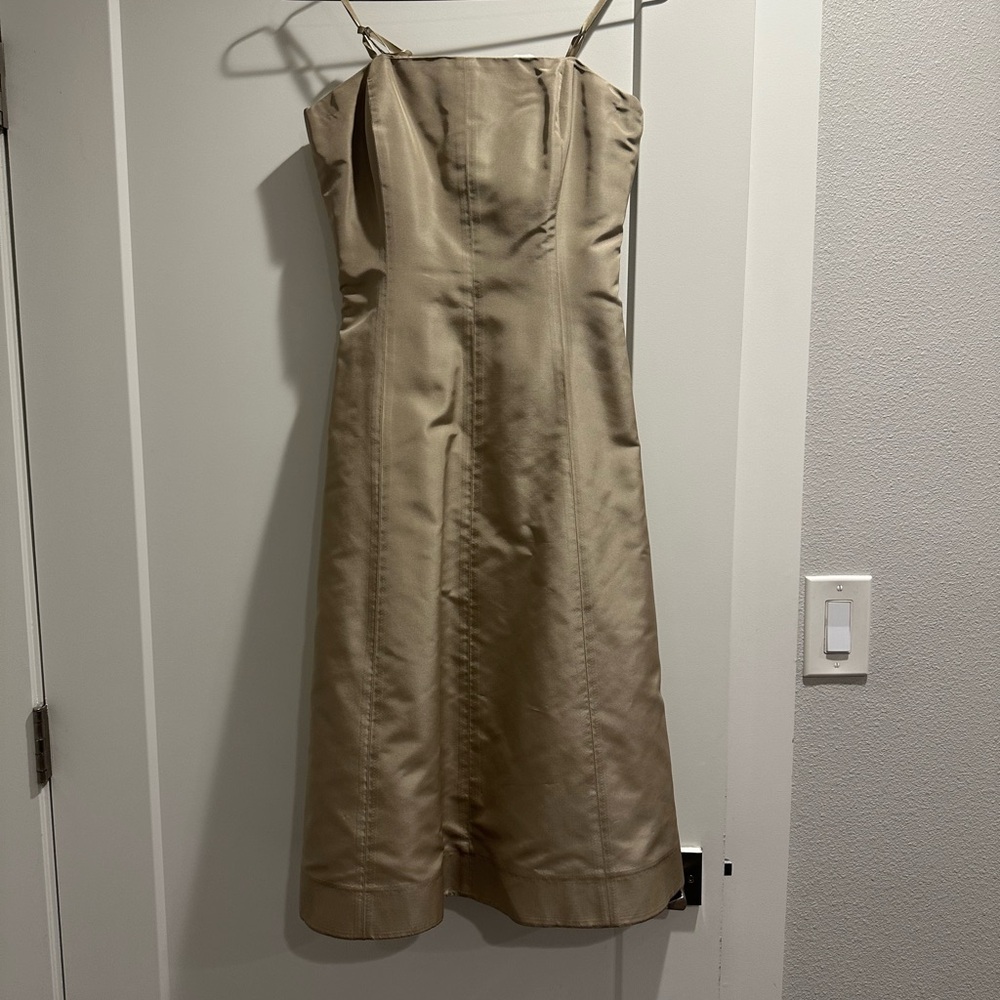J. Crew Strapless Gold Dress